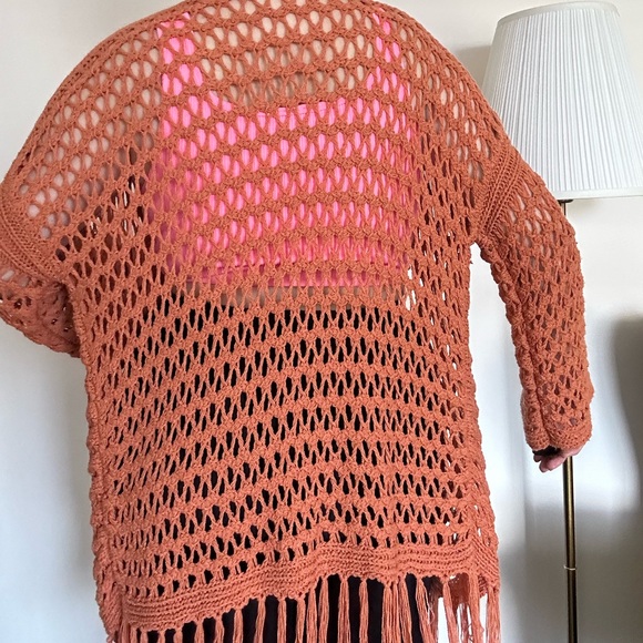 3/50$ Knitted cape cardigan in boho style / size M - Picture 9 of 10